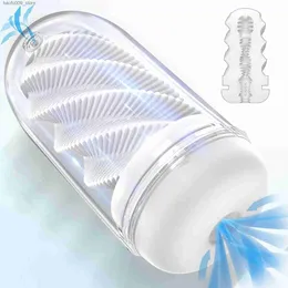 Other Health Beauty Items Automatic spray cup spiral channel breathing valve manual masturbation male exercise adult product Q240426