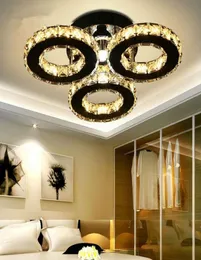 Moderna kristallringar taklampor lamptak armatur plafonnier för vardagsrum leder luster inomhus heminredning lampor myy9019246