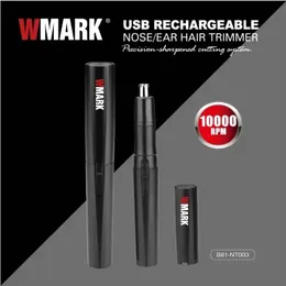 USB-wiederaufladbare Nasen Haarschere Wmark B81-NT003 Mini Nasenohr Haarschneider wieder aufladbar 10000 U / min 240422
