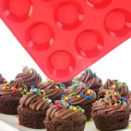 Banco de silicone antiaderente de 24 cupes para muffins, cupcakes e mini bolos de assadeira acessórios de cozinha de pan