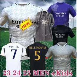 24 25 Bellingham Vini Jr Reals Madrids Soccer Jerseys MBAPPE 2024 2025 Camisa de futebol em casa terceiro Camavinga Rodrygo Modric Camisetas Kids Kit