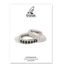 S039steel Zircon Hoop أقراط هدية للنساء 925 Sterling Silver Congring مصمم فاخر Elings Brincos de Prata 925 Jeweller5909113