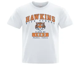 Hawkins High School Klasse von 1983 Men T Shirt Street T -Shirte atmungsaktiv übergroß