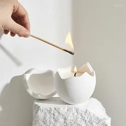 Vela de aromaterapia em forma de ovo irregular de velas