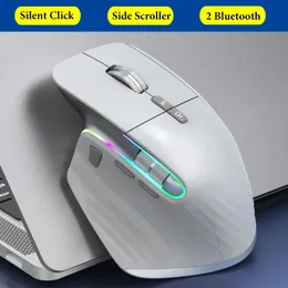 Bezprzewodowe myszy Bluetooth24G Trimode Mute Myse Ergonomic Gaming USBC ładowne 5 dpi dla laptopa Notebook 240419