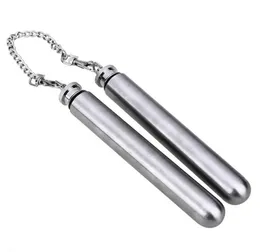 Creative Nunchucks Shape Flask Tube 1 5oz Portabelt rostfritt stål Whisky Wine Hip Flask Tubes Camping Wine Alcohol Tube190M8910080