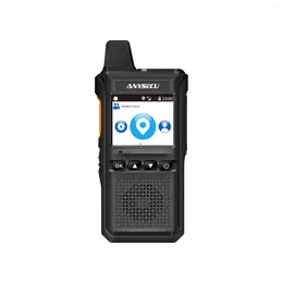 Walkie Talkie Anysecu 710a Long Range Android 4G SIM Card Zello Realppoc Radio مع جهاز الإرسال والاستقبال GPS Conmunicator