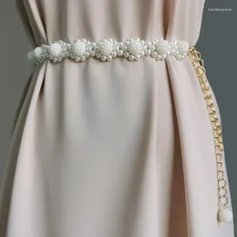 Gürtel 110 cm Perle gewebter Gürtel Fashion Ladies Taille Kette Perlen tanzen tägliche Hochzeitskleid