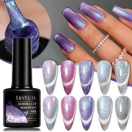 Nagellack lilycute 7 ml aurora katt magnetisk gel polsk laser snöljus spar katt magnetisk nagelgel polsk nagelkonst semi permanent uv gel y240425