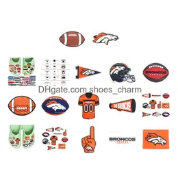 Shoe Parts & Accessories Rugby Football Basketball And Other Sports Pattern Charm For Cro C Jibbit Bubble Slides Sandals Pvc Decoratio Ot19X