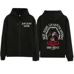 Junior H Sad Boyz 4 Life Zip Up Hoodie Women Men Harajuku Spethirt Streetwear Street Hip Hop con cappuccio con cappuccio per abbigliamento sportivo casual