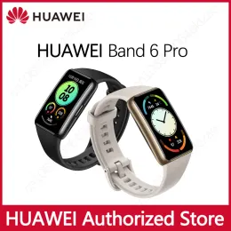 Opaski na rękę Huawei Band 6 Pro Smart Band Blood Oxygen 1.47 '' AMOLED SCET THE TEART TRUKER GPS Smartband NFC 2 tygodnie żywotności baterii