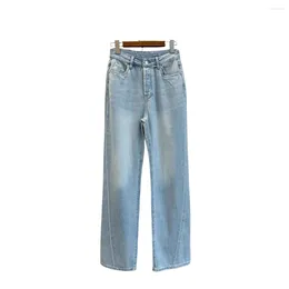 Jeans femminile estate alta in alto dritta gamba larga designer creativa baby vintage versione vintage