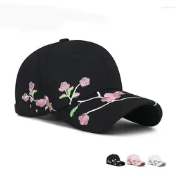 Boll Caps Hat Women's National Tide Cap Sunshade Sun Spring and Autumn Plum Blossom broderi stil baseball