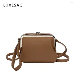 Bag Lock Designer Handbags High Quality Pu Leather Clutches Women Fashion Bags Small Shoulder Bolsos Mujer De Marca Famosa 2024