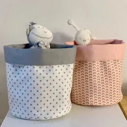 Cute Foldable Storage Basket Childrens Toy Thickened Canvas Gift Basket Baby Nursery Hamper Sunshine Manager Home Office 240426