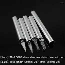Bottiglie di stoccaggio Shiny Silver Cosmetic Pen del correttore Fare clic sul pacchetto vuoto 250pcs/lotto