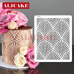 Moldes bolo estêncils de penas padronizam o bolo de casamento decoração de fondant bolo de bolo de renda estêncils modelo de desenho de mofo para fazer ferramentas de cozimento