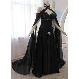 Medieval Wrap Prom With Long Vintage Corset Dresses Sweetheart Black A Line Renaissance Victorian Gothic Evening Dress Special Ocn Party Gown For Women