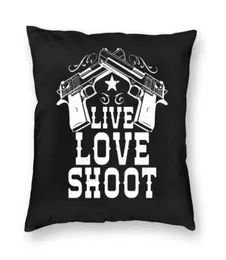 Poduszka poduszka luksusa na żywo na żywo Dekoracja obudowy Case Custom USA Pistol Pistol Count Cushion 40x40cm PillowCover dla L77054961