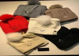 Tasarımcı Şapka Eşarpları Setleri Kış Lüks Beanie Unisex Moda Peşhin Kadın Kaşmir Örme Eşarp ve Şapkalar Sıcak Scarve Sıcak Sarçılar Hayır Bo7790881