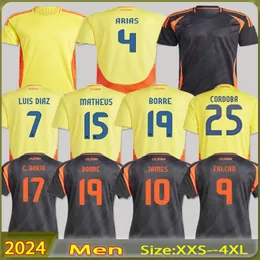 2024 Colômbia Copa América James Soccer Jerseys 24 Camisa de futebol da equipe nacional D.Valoyes Arango C. Chucho Player Versão Men Kids