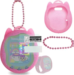 Cases Silicone Cover Case and Screen Protector and Color Chain Replacement for Tamagotchi Uni