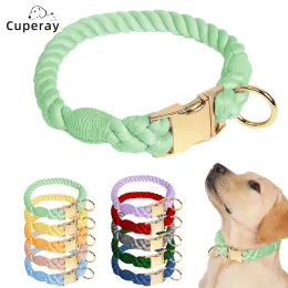 CHARTS Rainbow Dog Collar Pet Puppy Walking Training Dog Collar With Metal Buckle For Large Medium Small Strap Belt Cotton Dogs Collar