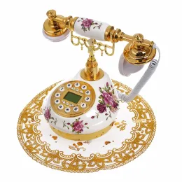 Accessori Telefono di rete fissa antica con ID chiamata Clock Regola Ring senza batteria Telefono classico per l'ufficio di casa