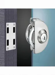 GD02SS Glass Door Lock Stainless Steel without Hole Bidirectional Unlock Key Knob Frame Glass Door213k7270153