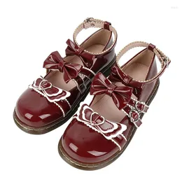 Sapatos casuais kawaii lolita salto baixo