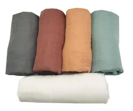 Bamboo Muslin Swaddle Blanket Acessórios de pografia recém -nascidos Broca macia Baby Bedding Bath Toalha de cor sólida de Lashghg Y28266677683