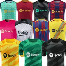 24 25 Pedri Gavi Soccer Jersey Lewandowski FC Ferran Auba Joao 2024 2025 Ansu Fati Ter Stegen Gestino per portiere Men Kits Football Shirt Set