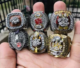 6 PCs Clemson Tigers Nationalmannschaftsschiff -Ring -Set mit hölzernen Displaybox Solid Men Fan Brithday Geschenk Ganze 26643083