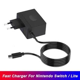 15V 2.6A محول AC الشحن السريع لـ Nintendo Switch Charger Quick Nintend Switch Lite Dock/ Controller Support Mode Mode Charger 240411