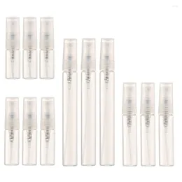 Garrafas de armazenamento 12 PCs Viagem Spray Garranes portáteis Recarregável Faça colônias de perfume branco vazias