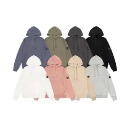 Amerikan Klasik Taş Düz Renk Kapşonlu Rozet UNISEX ADASI İLE UZUN KULLANICI HOODIE ÇİFT TREND TRAND Doğru Versiyon