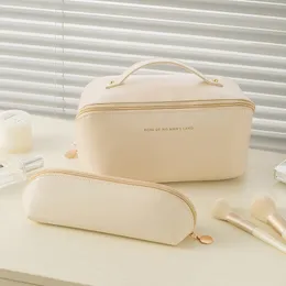 حقيبة وسادة الأكورديون الإنترنت المشاهير Ins Cosmetic Bag Pu Leather Bag Bag Bag Portable حقيبة يد كبيرة لتخزين السعة