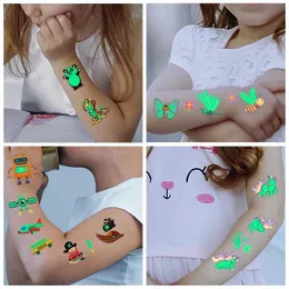 UT3P Tattoo Transfer Tantage Stickers Luminous Kid Kid Themary Fake Tattoos Glow Paste на ноге на лицо для детей для детей боди арт Русалка наклейка 240427