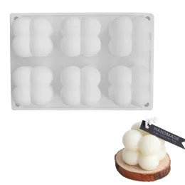 Stampi 6 cavità grande sfera a bolle silicone candela stampo cubo 3d cubo cioccolato mousse stampo gelato gelato da forno decorazioni per la casa decorazioni per la casa