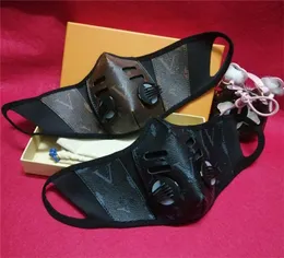 Pu unsiex masker läder dammtäthet andas ansikte mode tryck män kvinnor munmuffert tvättbar utomhussport skyddande mask Opp5102588