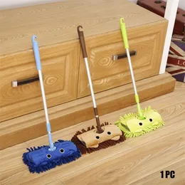 Kinder Spielzeug Cartoon Floor Mop Stretchable Tragbare Ergonomische Reinigungswerkzeuge Ausbildung Geschenk Home Kindergarten Restaurant Esszimmer 2202p