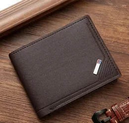 Wallets Men Inserts Foldable Picture Coin Slim Purses Business Money Cards Holders Vintage Protection Capacity Bags