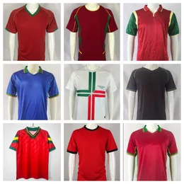 1998 1999 Portugalo Rui Costa Fig Mens Retro piłka nożna 10 12 Nani R. Meireles Deco Eder Home Red Away White Football Shirts