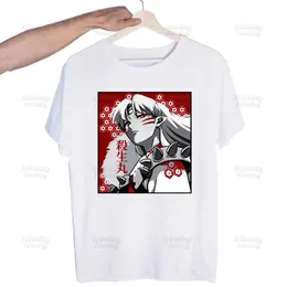 Erkek Tişörtler Inuyasha Sesshoumaru Higurashi Kagome Erkekler Tshirt Sevimli Baskı Gömlek Erkekler Moda Tişört Erkekler Günlük Üstler Kısa Slve T240425