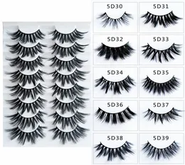 新しいCRISSCROSS FAUX MINK LASHES 5D 8ペア1パックあたり10スタイルFILSEまぶまつげエクステンションフルストラップラッシュ3561411