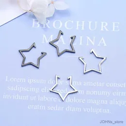 Charm Star Fake Hoops non sem piercing clipe Brincos de orelha de ouvido helix cartilagem cor preta cor prata homens briários