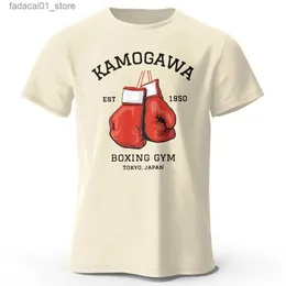 T-shirty męskie KBG Hajime no ippo wydrukowane czyste bawełniane gimnastyczne gimnasty