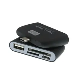 Typ-C USB3.1 Multi Card Reader für SD TF USB2.0-Kartenreader von Android Phones LED-Leuchten USB OTG-Adapter für Maus
