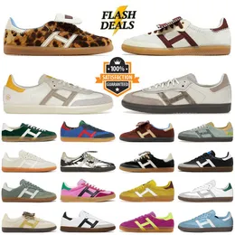 adidas samba sambas gazelle wales bonner shoes 2024 En yüksek Tasarımcı Erkekler Küçük Krem Beyaz Gümüş Metallik Flat Trainers Sneakers 【code ：L】